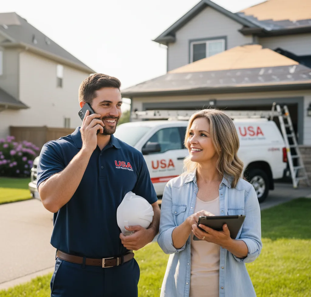USA Roof Repair Experts customer support in Enon